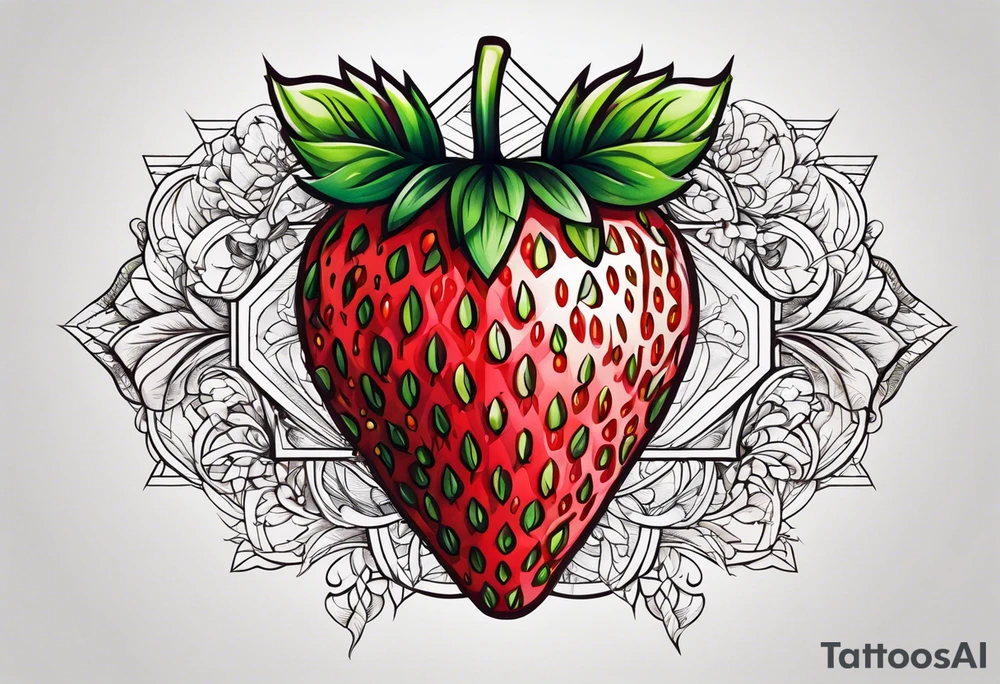 Strawberry tattoo idea