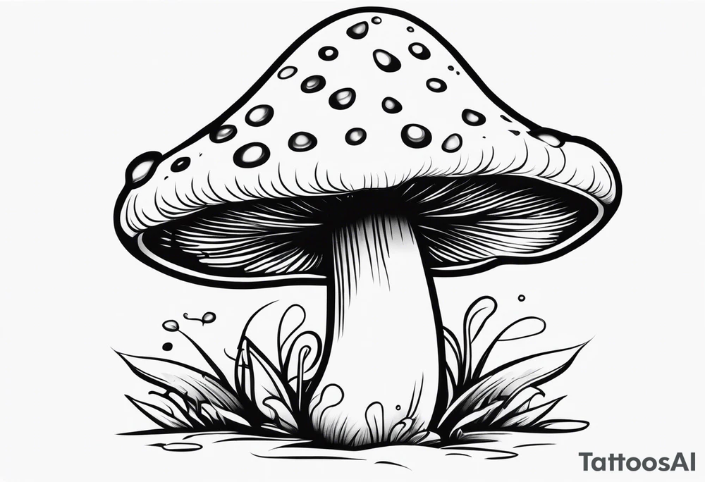 Charming Mushroom tattoo idea