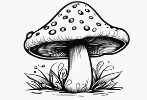 Charming Mushroom tattoo idea