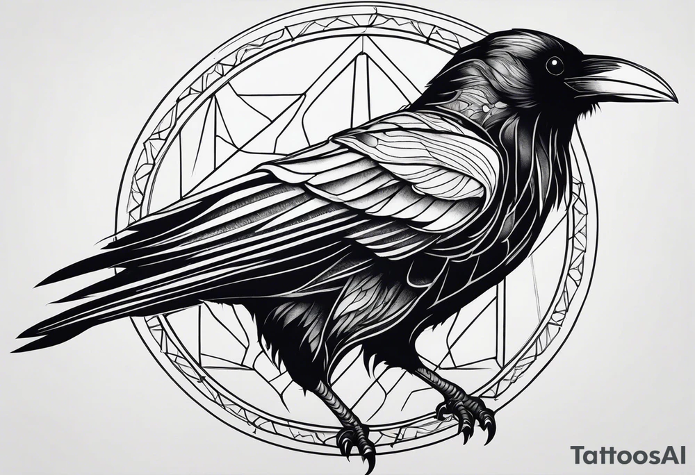 a black raven tattoo idea