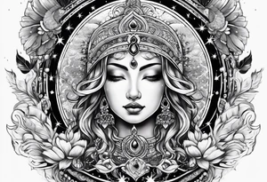 cosmic spiritual gateway tattoo idea