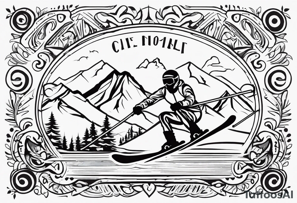 Skier tattoo idea