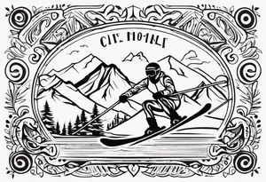 Skier tattoo idea
