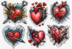 heart with a scar tattoo idea