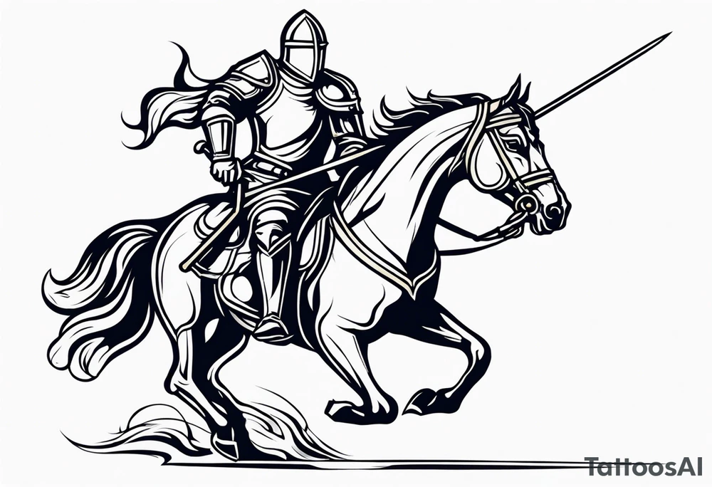 Templer knight on horse tattoo idea