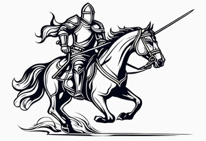 Templer knight on horse tattoo idea