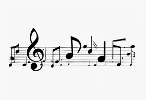 Musical notes incorporating the letters R and L tattoo idea