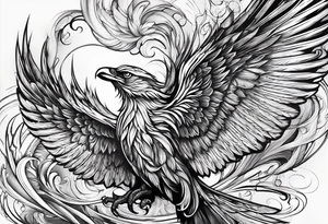 wings of various elements(i.e. earth, fire, water, and wind) tattoo idea