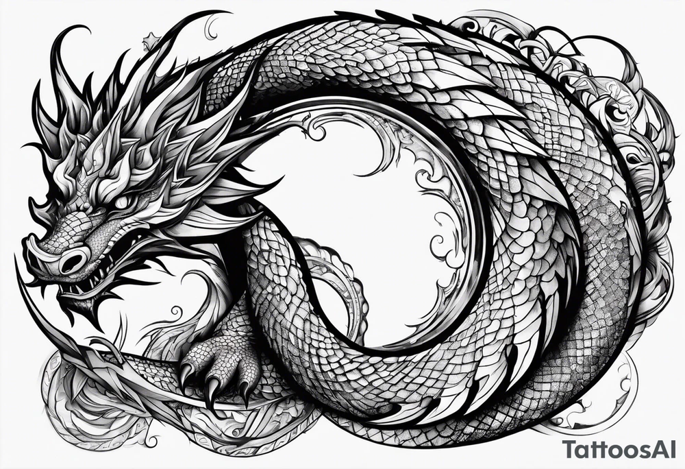 Ouroboros dragon tattoo idea
