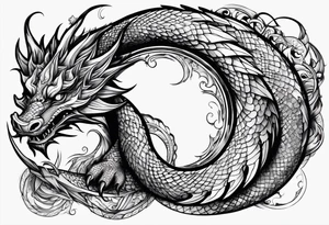 Ouroboros dragon tattoo idea