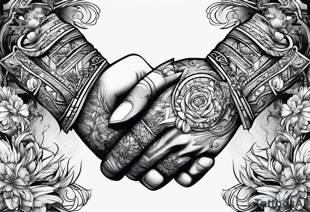 Cyber hand tattoo idea