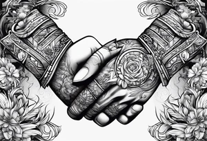 Cyber hand tattoo idea
