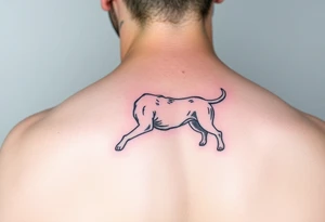 fine line, minimal, dog tattoo idea