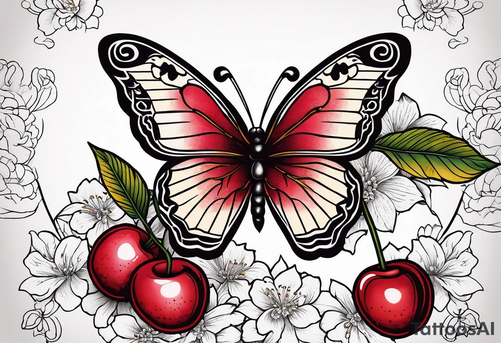 butter fly
cherry tattoo idea
