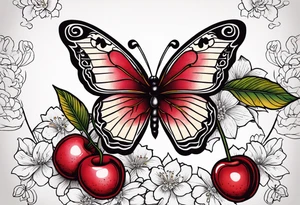 butter fly
cherry tattoo idea