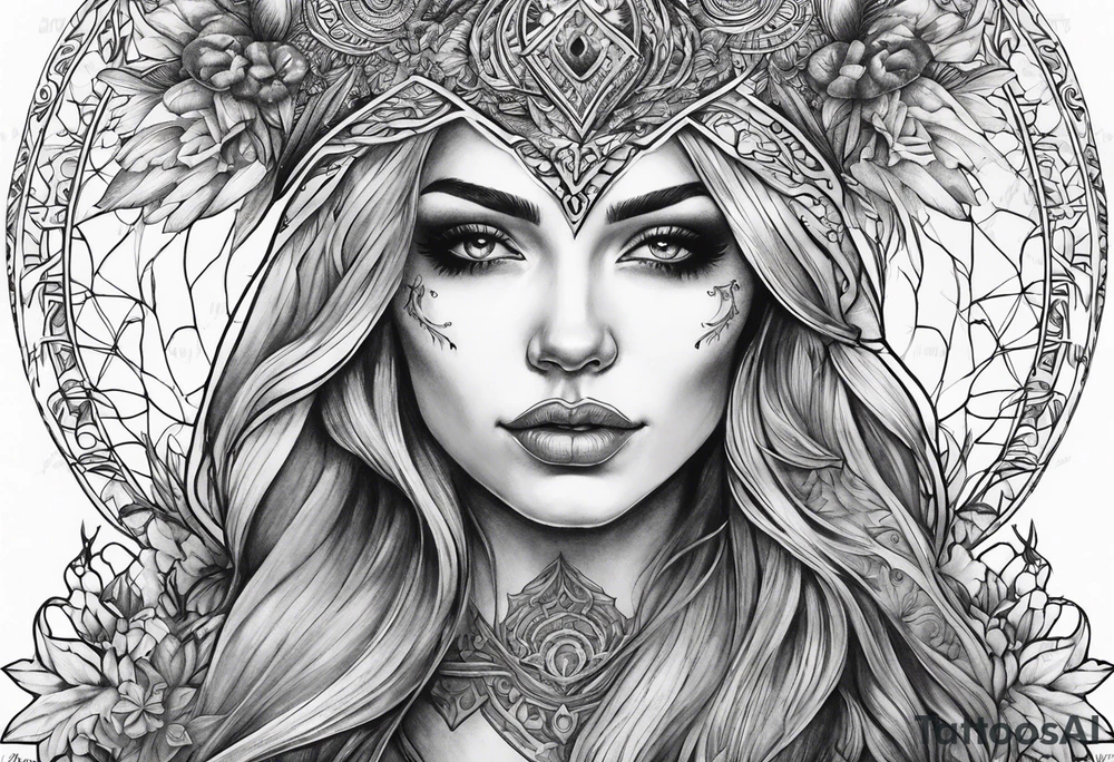 Gothic Mother Earth tattoo idea