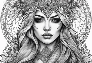 Gothic Mother Earth tattoo idea