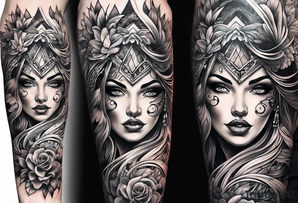 Full arm sleeve tattoo idea