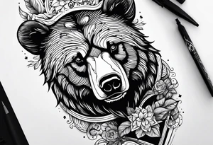 Bear on forearm tattoo idea
