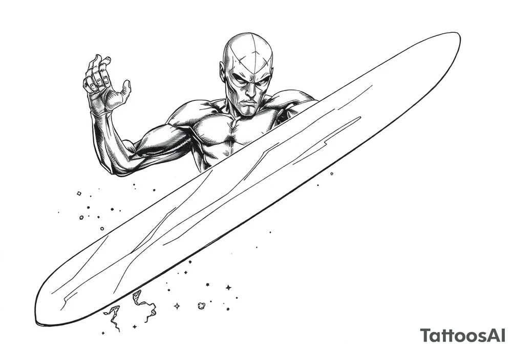 Silver Surfer comic accurate tattoo idea