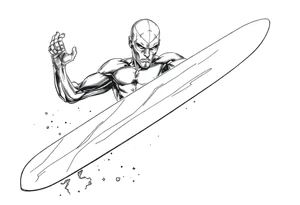 Silver Surfer comic accurate tattoo idea