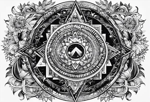 Galaxies and stars with the word  TAC tattoo idea