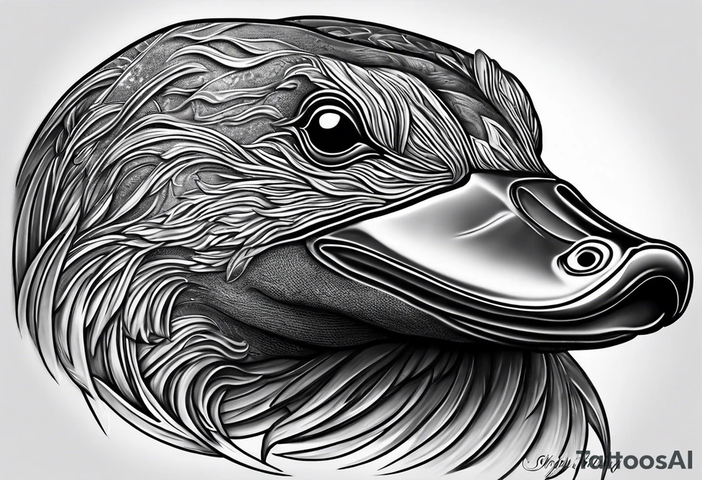 Duckbill platypus tattoo idea