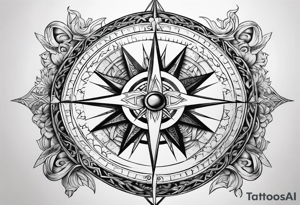 Norse compass tattoo idea