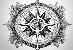Norse compass tattoo idea