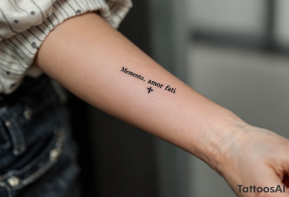 memento mori, amor fati, fateri errata tattoo idea