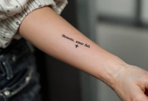 memento mori, amor fati, fateri errata tattoo idea