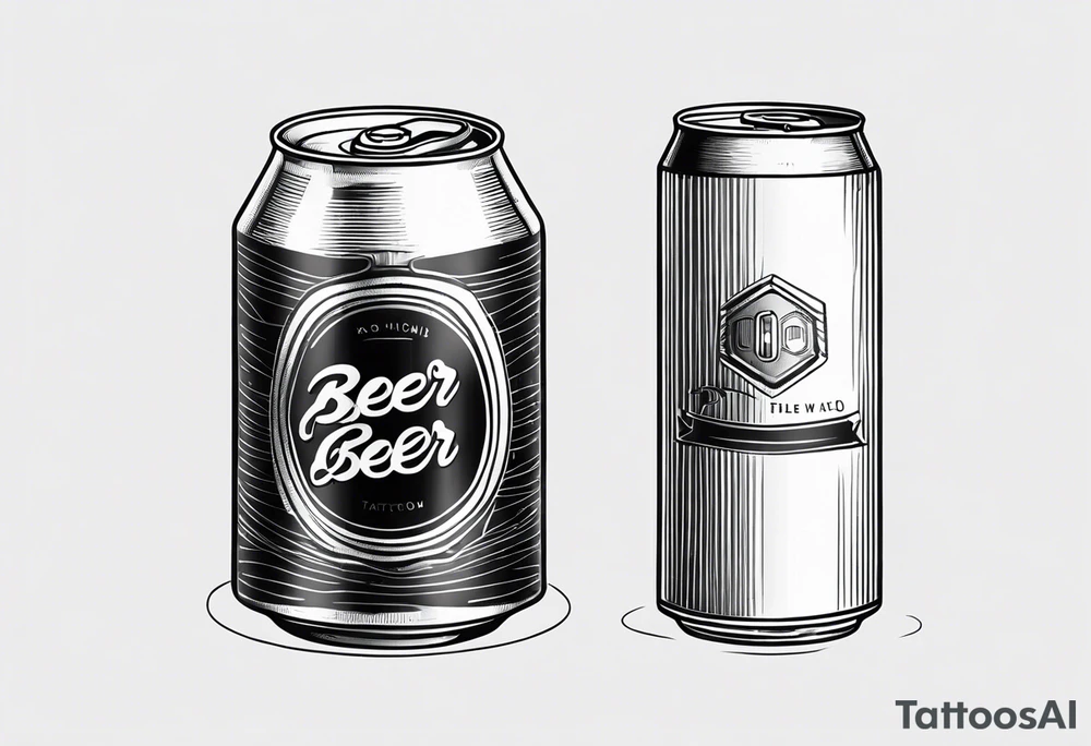 beer can tattoo idea