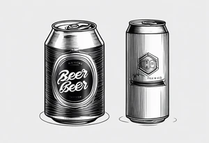 beer can tattoo idea