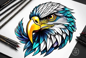 Halb löwe halb adler tattoo idea