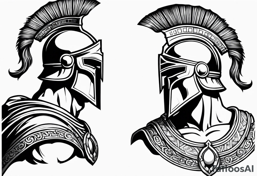greek spartan warriors tattoo idea
