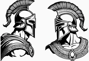 greek spartan warriors tattoo idea