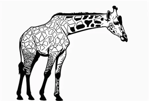 giraffe feeding tattoo idea
