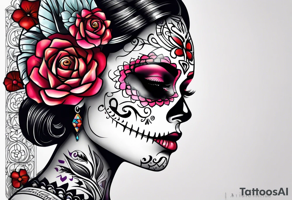 Dia de los muertes tattoo idea