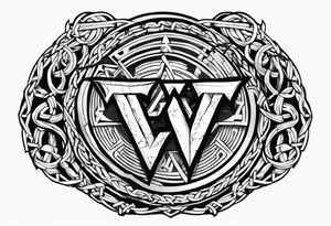 Valhalla berserker round shield axe
Valknut barbed wire chains tattoo idea