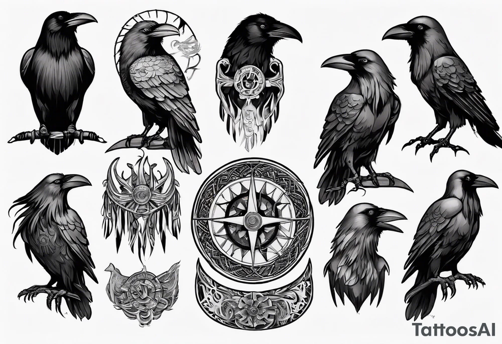 raven from the vikings era tattoo idea