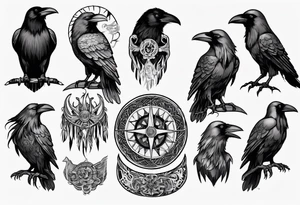 raven from the vikings era tattoo idea