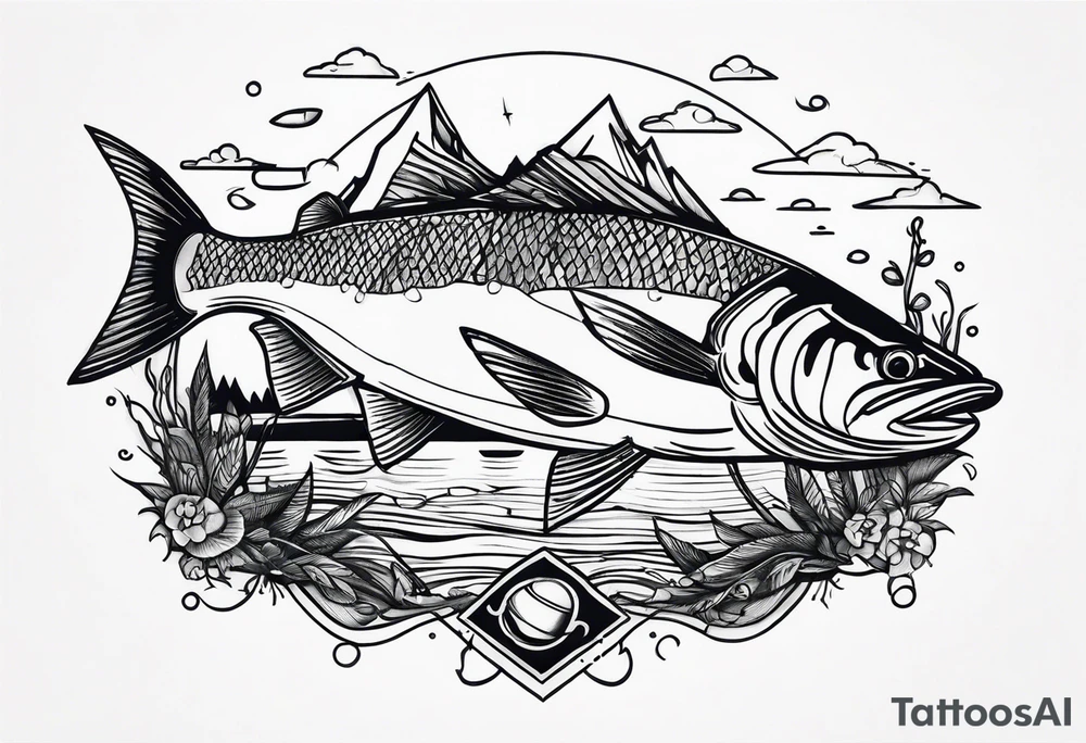 fishing trip tattoo idea