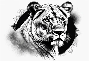 Lioness tattoo idea