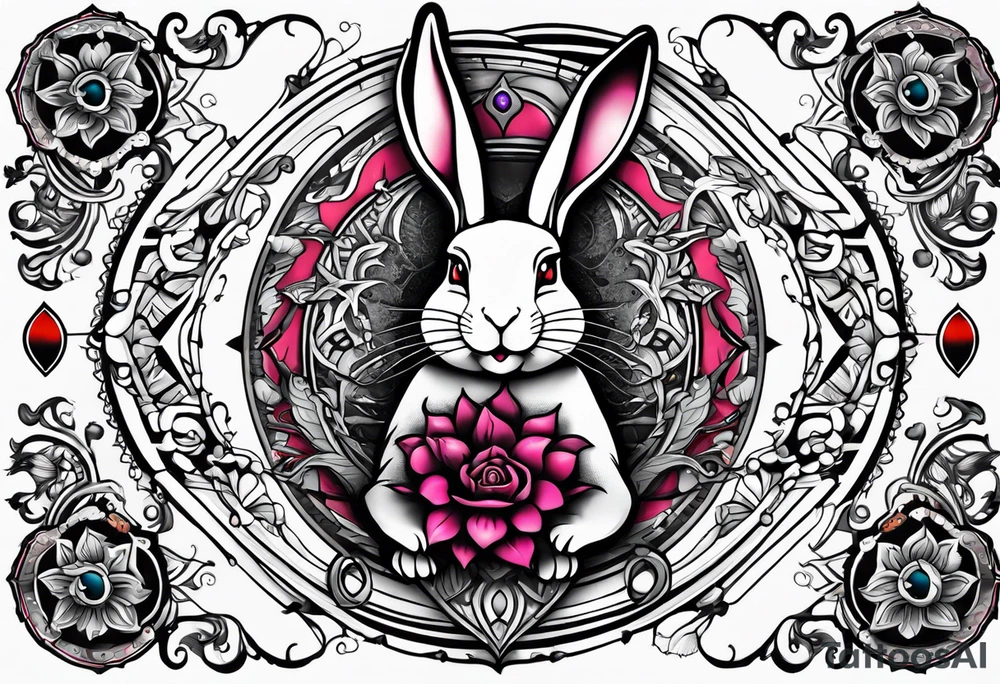 wonderland  dead 
rabbit mandalas tattoo idea