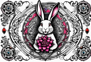 wonderland  dead 
rabbit mandalas tattoo idea
