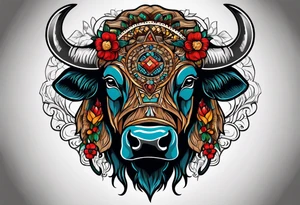 Buffalo Head tattoo idea