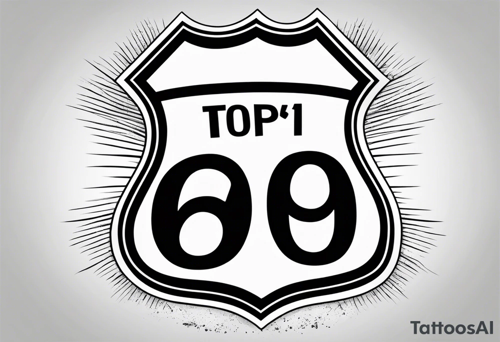 69 mph speed limit sign tattoo idea