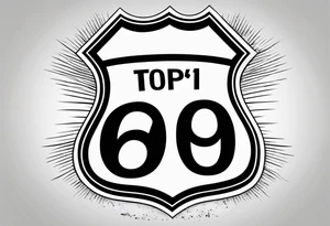 69 mph speed limit sign tattoo idea