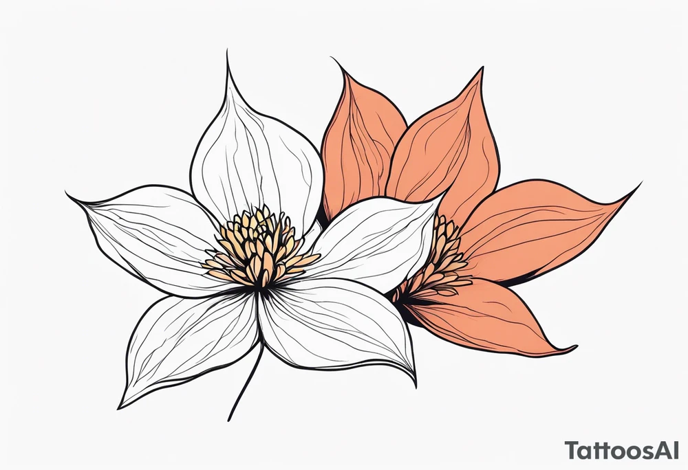 Two flowers tattoo idea