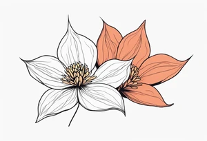 Two flowers tattoo idea